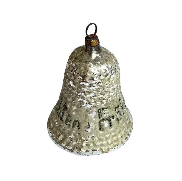 Lauscha Glöckchen "Fröhliche Weihnachten" um 1900