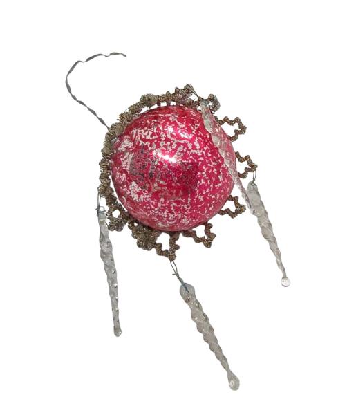 Lauscha Deckenlampe / Kandelaber um 1910