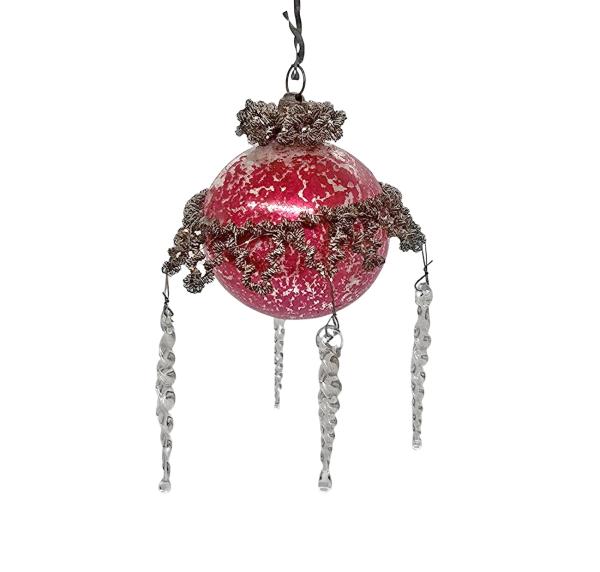 Lauscha Deckenlampe / Kandelaber um 1910