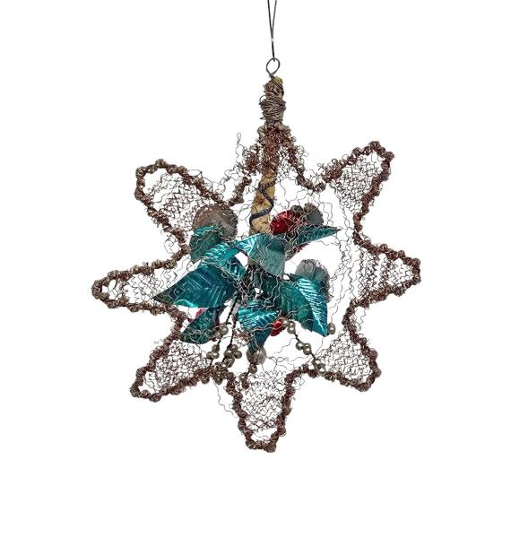 Antiker Sebnitzer Christbaumschmuck, Stern um 1910