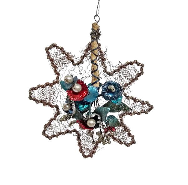 Antiker Sebnitzer Christbaumschmuck, Stern um 1910