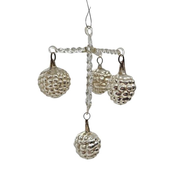 Lauscha Deckenlampe / Kandelaber um 1910
