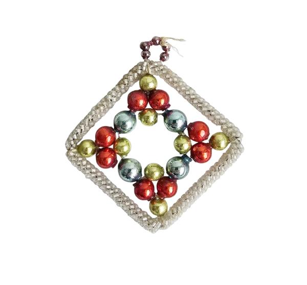 Gablonzer Ornament aus Sprengperlen, 20er Jahre