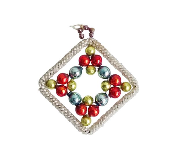 Gablonzer Ornament aus Sprengperlen, 20er Jahre