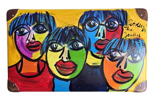 Peter Robert Keil (geb. 1942 Züllichau), Gemälde auf Koffer "The Beatles"