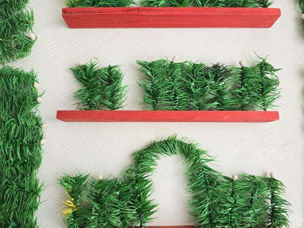 Antique goose feather fence for the christmas tree around 1920