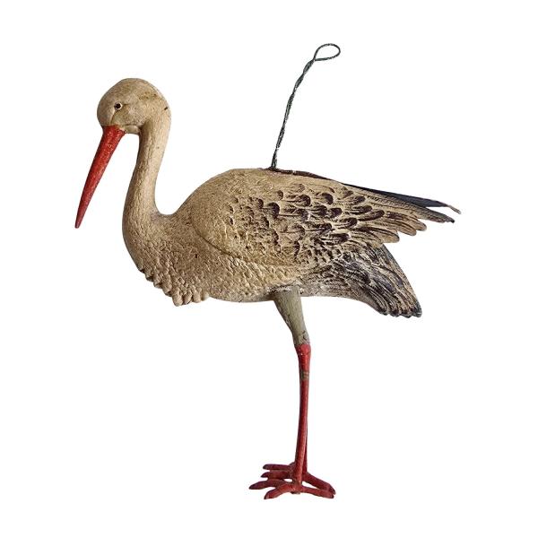 Dresdner Pappe Storch um 1880/1900
