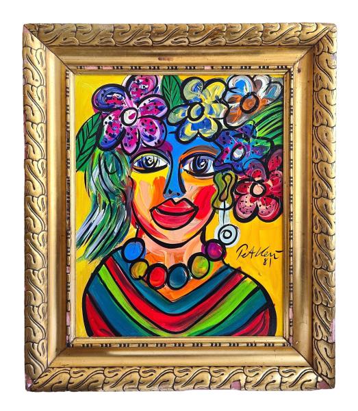 Peter Robert Keil (geb. 1942 Züllichau), Frieda Kahlo mit Blumenschmuck