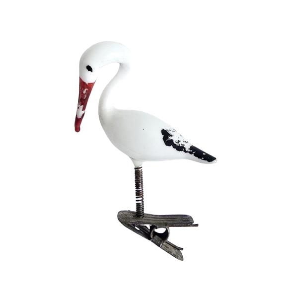 Lauscha stork on clip, around 1910