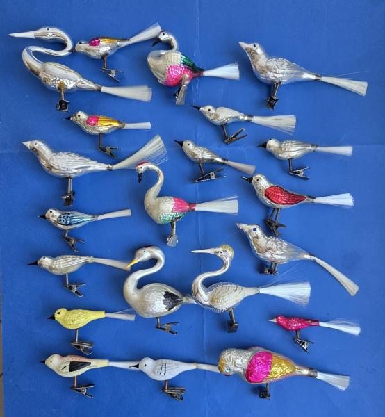 21 Swan / Birds on clip, collection, around 1950