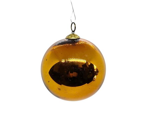 Golden Biedermeier Kugel   (9 cm)