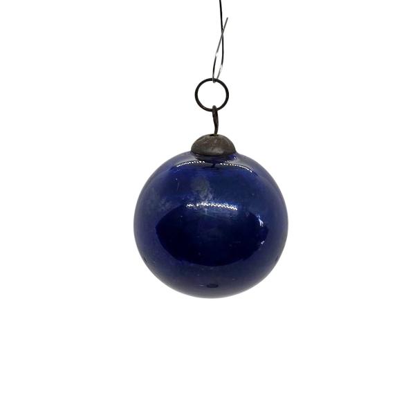 Cobalt blue biedermeier kugel  around 1900 (4 cm)