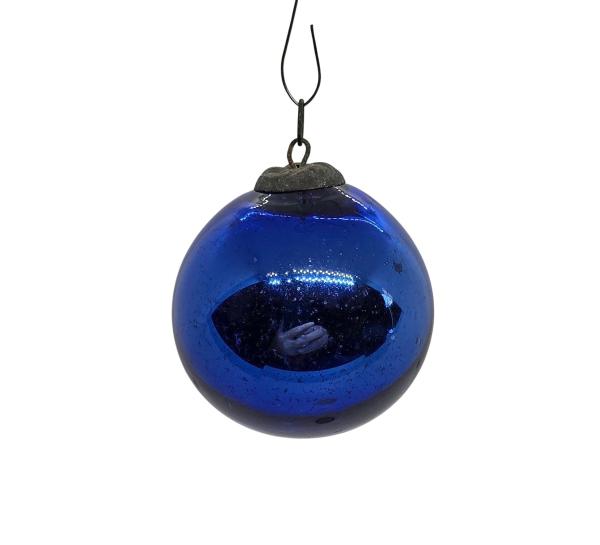 Blue Biedermeier Kugel around 1900 ​ (5 cm)