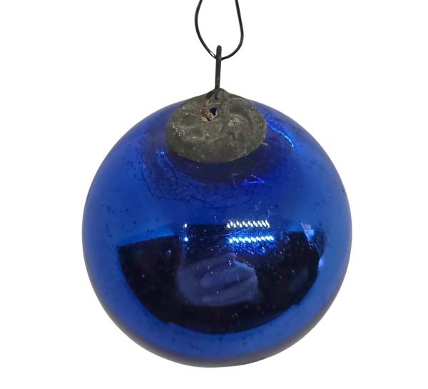 Blue Biedermeier Kugel around 1900 ​ (5 cm)