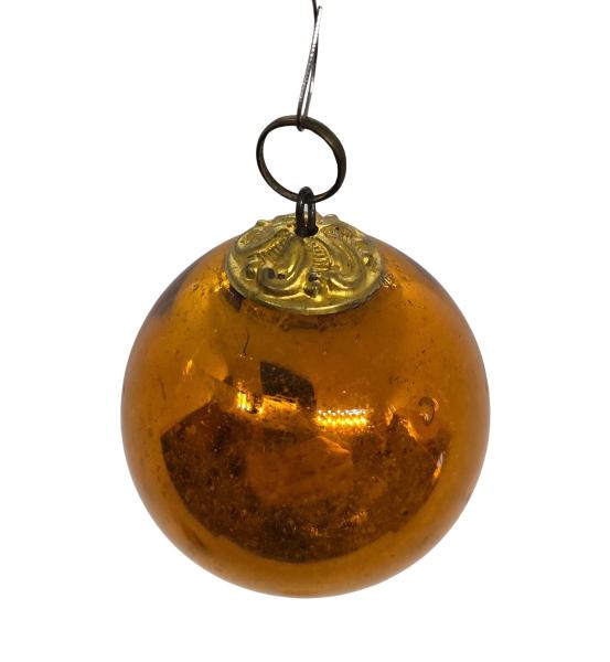 Golden Biedermeier Kugel   (5 cm)