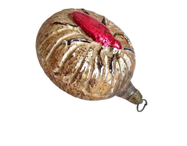Seltene Lauschaer Christbaumkugel mit Käfer, um 1910
