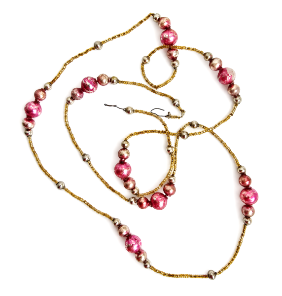 Glass Bead Garland, 130 cm, around 1930