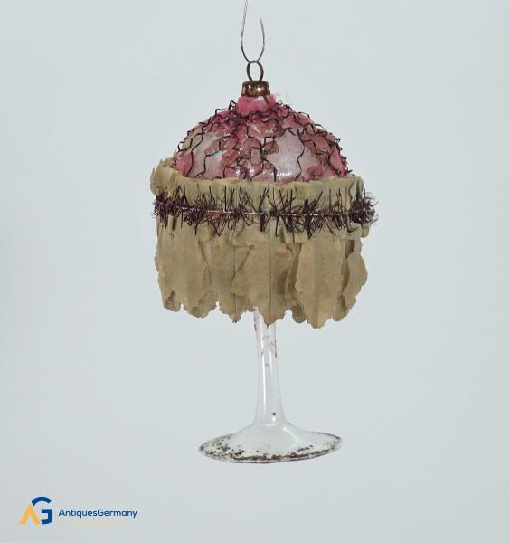 Lampe mit leonischen Drähten um 1890/1900