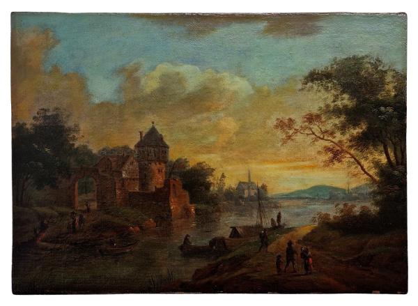 Rheinlandschaft / Flußlandschaft, 18. Jahrhundert