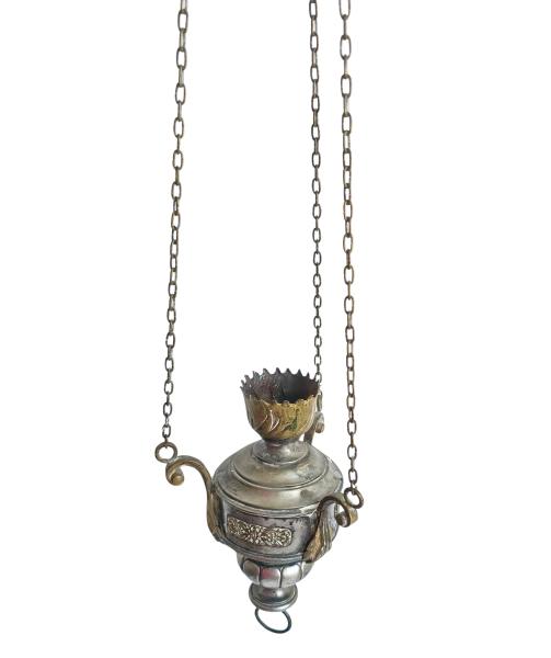 Antike Ewig Licht Ampel / Kirchenlampe, 19. Jahrhundert