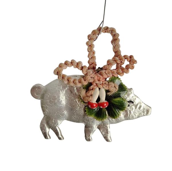 Cardboard Ornament, Pig, ~ 1930