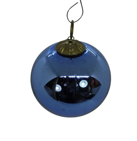Blue Biedermeier Kugel (5 cm)