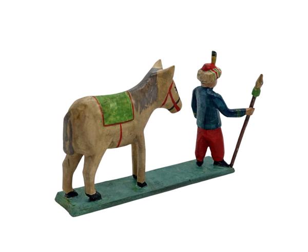 Oriental soldier with horse (7 cm)