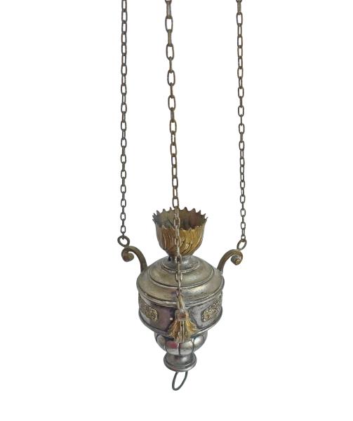 Antike Ewig Licht Ampel / Kirchenlampe, 19. Jahrhundert