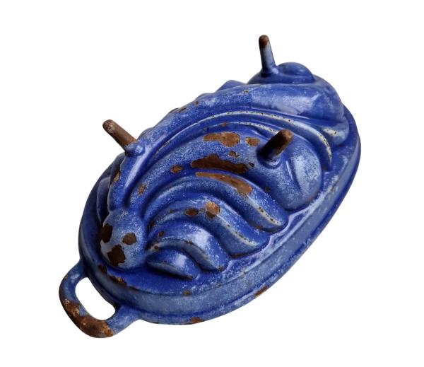 Antike Backform aus Gusseisen, Schnecke