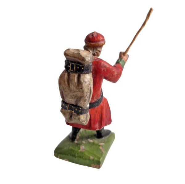 Antique crib figurine, Shepherd, 19th century  (10 cm)