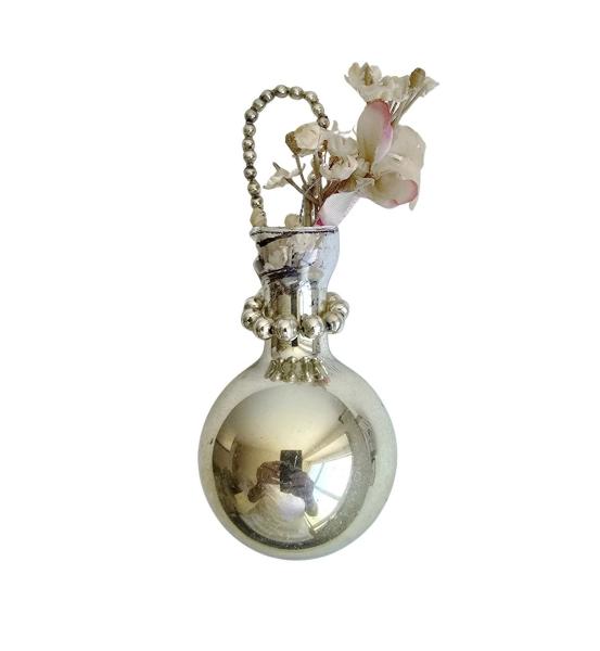 Gablonzer Vase mit Blumen, ca. 1930