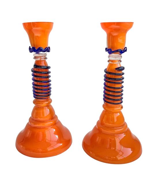 Jugendstil / Art deco Kerzenleuchter um 1920 - Tangoglas