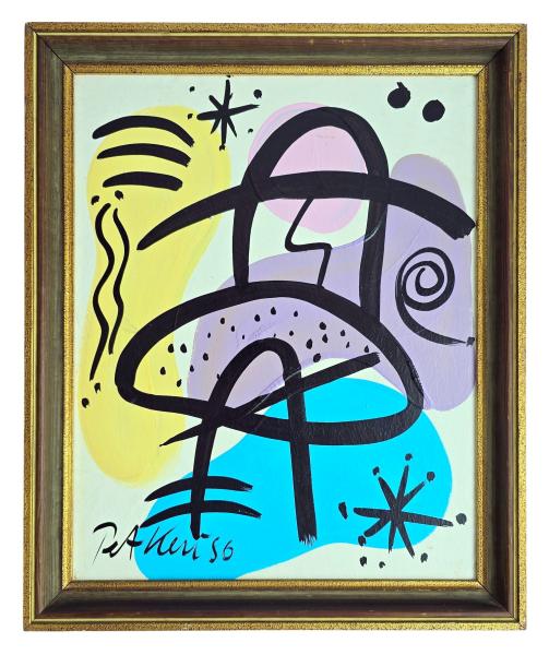 Peter Robert Keil (geb. 1942 Züllichau),  "Homage to my friend Miro" Berlin 86