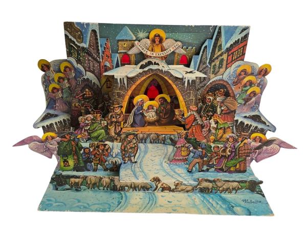 Cardboard Pop-up Nativity Scene, Vojtech Kubasta 1974