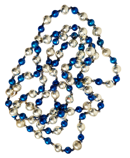 Christbaumkette aus Glasperlen, ca. 350 cm, ca. 1920