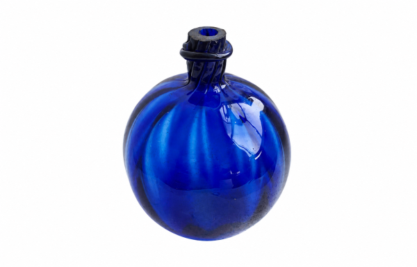 Heilig-Grab-Kugel / Schusterkugel aus blauem Glas, 18./19. Jahrhundert