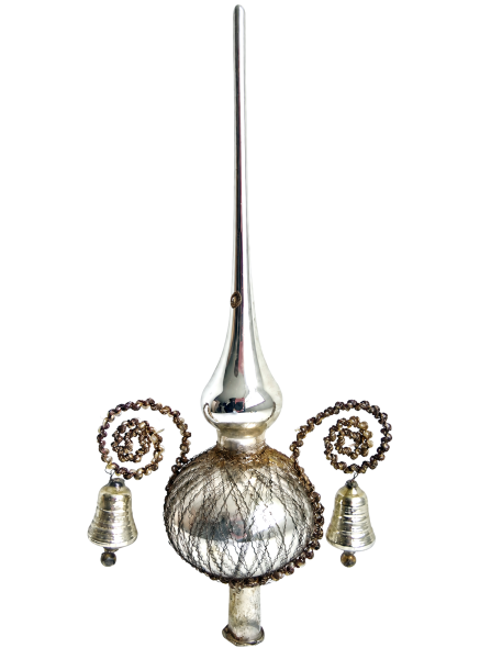 Antique wire wrapped christmas tree topper, ca. 1930