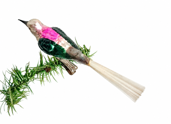 Lauscha song bird on clip