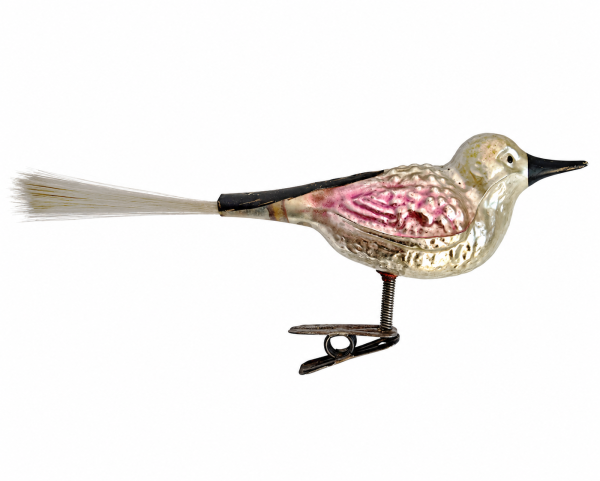 Singvogel auf Zwicker, Lauscha um 1930