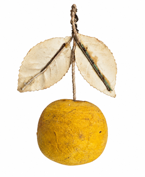 Spun cotton fruit / orange around 1920
