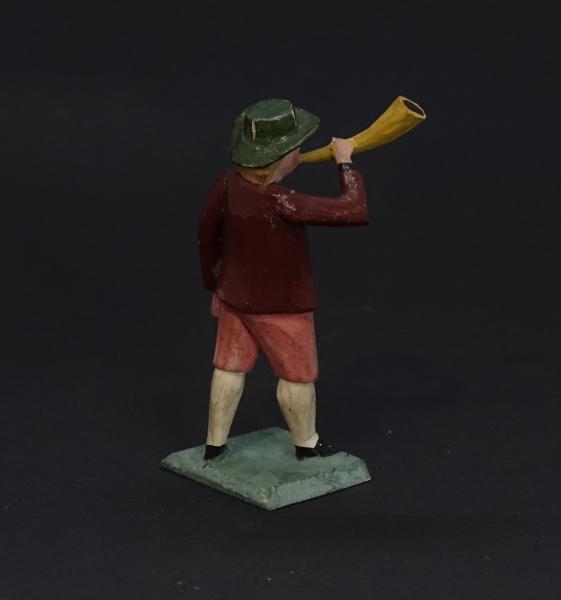 Grulich nativity figure " Shepherd with bugle ", ca. 1900 (7 cm)
