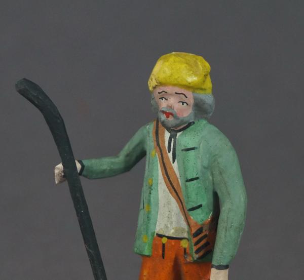 Grulicher Krippenfigur " Hirte " um 1900  (7 cm)