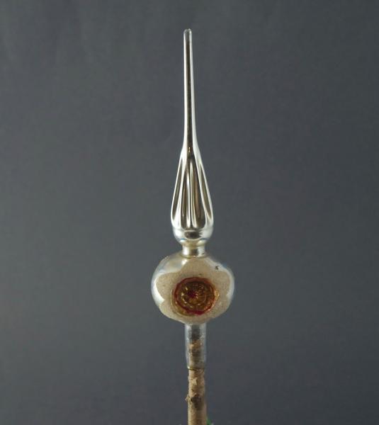 Antique indent Glass tree topper