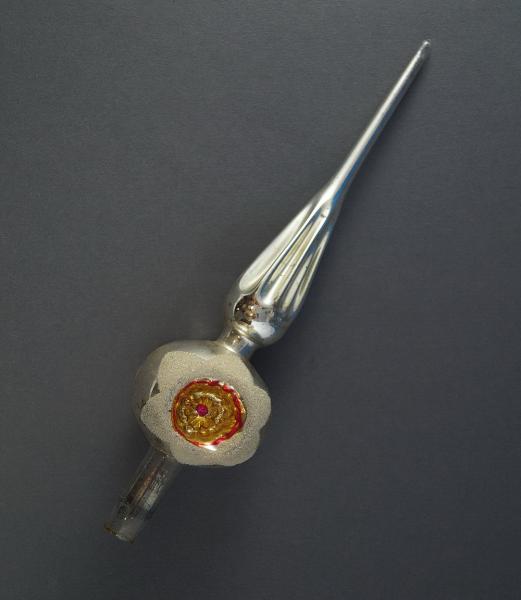 Antique indent Glass tree topper