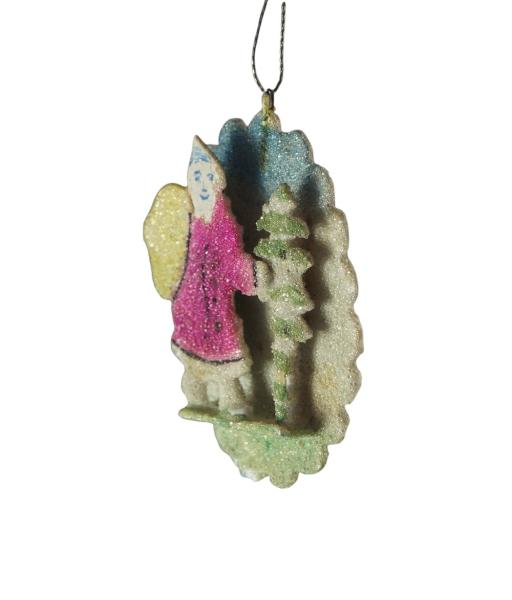 Cardboard ornament with Santa, ca. 1930