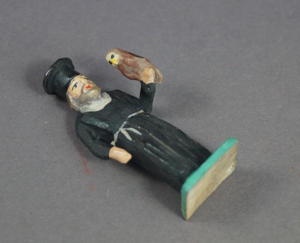 Grulicher Krippenfigur " Priester mit Eule " (5 cm)