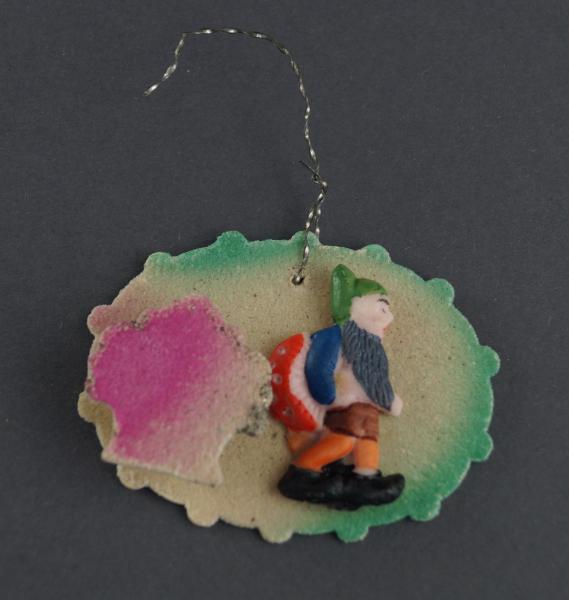 Cardboard ornament with Dwarf / Gnome, ca. 1940