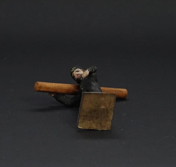 Grulich nativity figure " Mineworker with timber (7 cm)