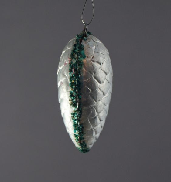 Cardboard Ornament, Pine Cone ~1930