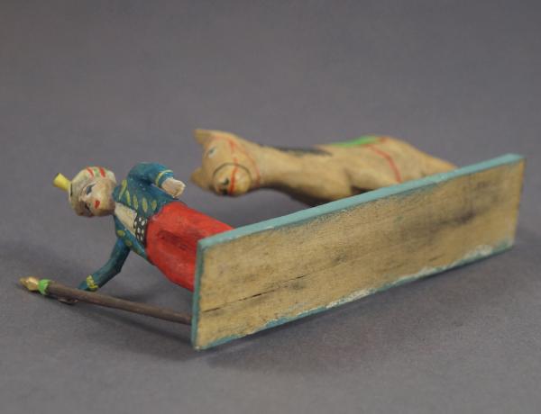 Grulicher Krippenfigur "Pferd mit Reiter" (5 cm)